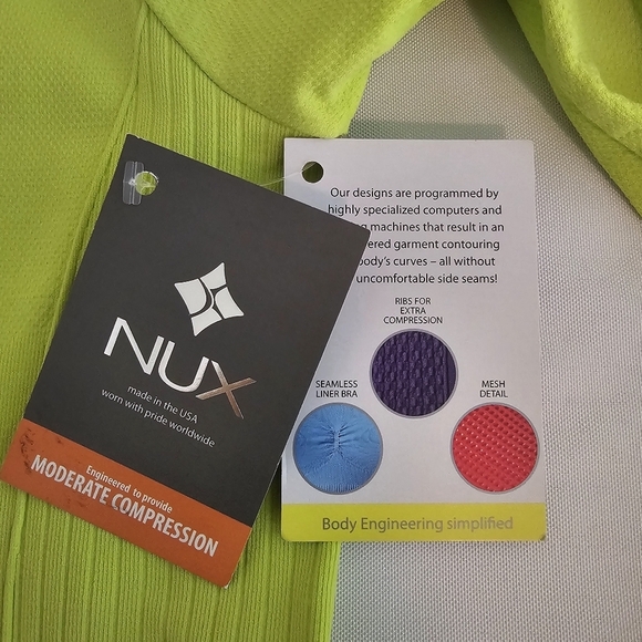 NWT Nux Sleek Unity Compression Jacket Lime Pop Size Medium - Picture 10 of 12